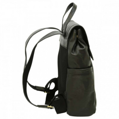 Zaino glamour unisex porta latop in pelle di vitello nero. Italianfashionglam