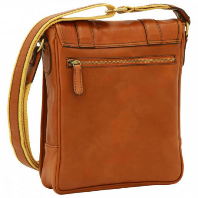 Borsa a tracolla messenger da uomo in vera pelle golden - Italianfashionglam