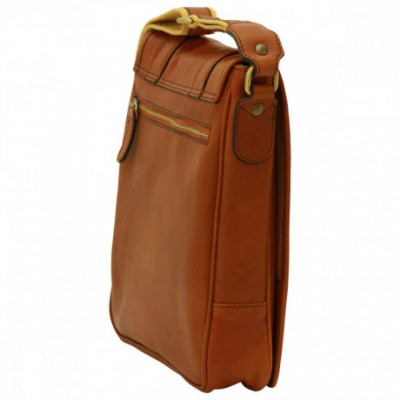 Borsa a tracolla messenger da uomo in vera pelle golden - Italianfashionglam