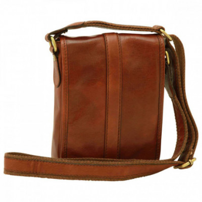 Borsa a tracolla messenger marrone uomo in vera pelle - Italianfashionglam