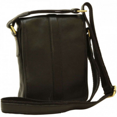 Borsa a tracolla messenger da uomo in vera pelle morbida color nero. Italianfashionglam