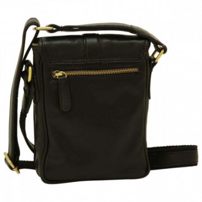 Borsa a tracolla messenger da uomo in vera pelle morbida color nero. Italianfashionglam