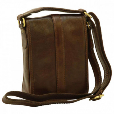 Borsa tracolla messenger da uomo in pelle testa di moro. Italianfashionglam