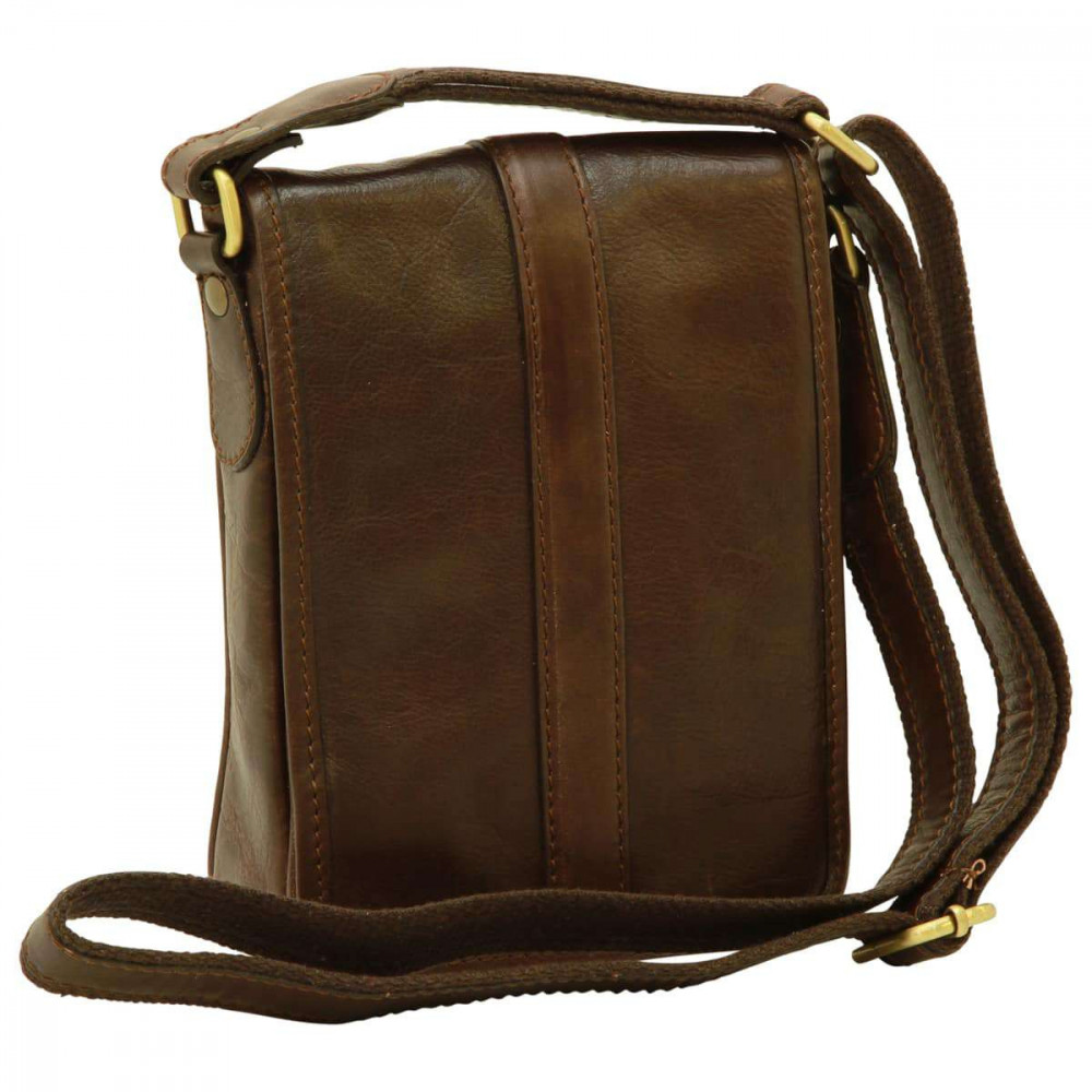 Borsa tracolla messenger da uomo in pelle testa di moro. Italianfashionglam Borsa tracolla messenger da uomo in pelle testa di moro. Italianfashionglam