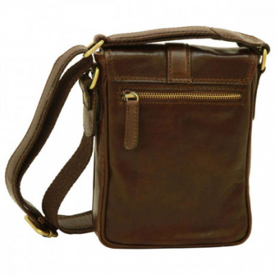 Borsa tracolla messenger da uomo in pelle testa di moro. Italianfashionglam