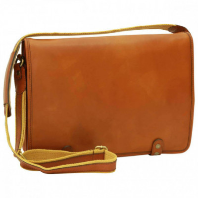 Borsa unisex tracolla messenger in vera pelle coloniale. Italianfashionglam