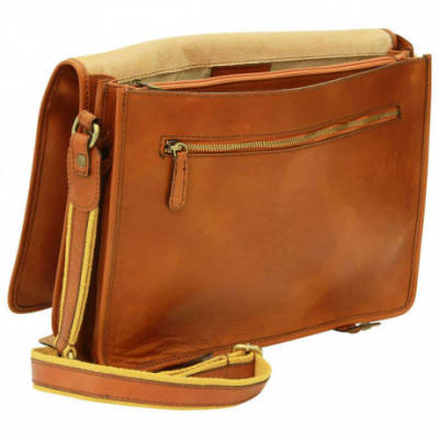 Borsa unisex tracolla messenger in vera pelle coloniale. Italianfashionglam