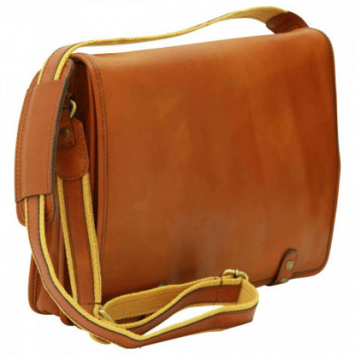 Borsa unisex tracolla messenger in vera pelle coloniale. Italianfashionglam