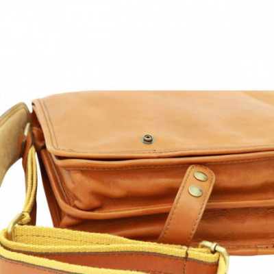 Borsa unisex tracolla messenger in vera pelle coloniale. Italianfashionglam