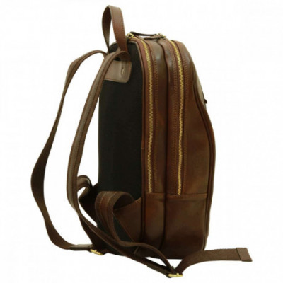 Zaino unisex porta latop in pelle di vitello testa di moro. Italianfashionglam