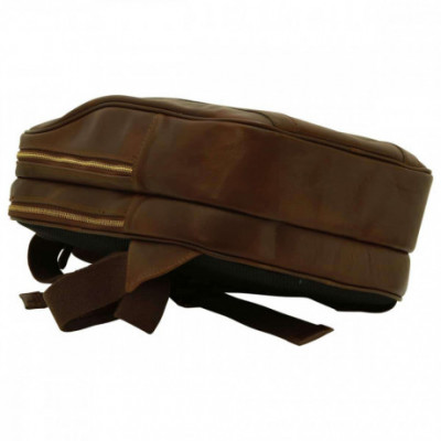 Zaino unisex porta latop in pelle di vitello testa di moro. Italianfashionglam