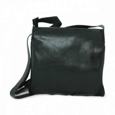 Borsa da uomo a tracolla nera in vera pelle pieno fiore. Italianfashionglam