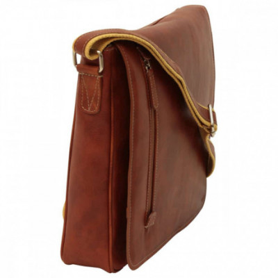 Borsa unisex tracolla messenger in vera pelle coloniale. Italianfashionglam