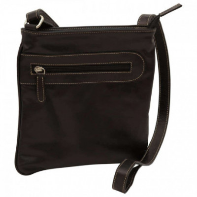 Borsa a tracolla uomo in vera pelle color nero di bufalo - Italianfashionglam