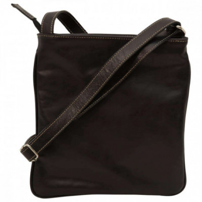 Borsa a tracolla uomo in vera pelle color nero di bufalo - Italianfashionglam