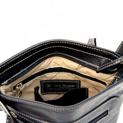 Borsa a tracolla uomo in vera pelle color nero di bufalo - Italianfashionglam