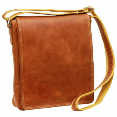 Borsa unisex tracolla messenger in vera pelle coloniale. Italianfashionglam