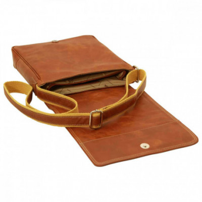 Borsa unisex tracolla messenger in vera pelle coloniale. Italianfashionglam