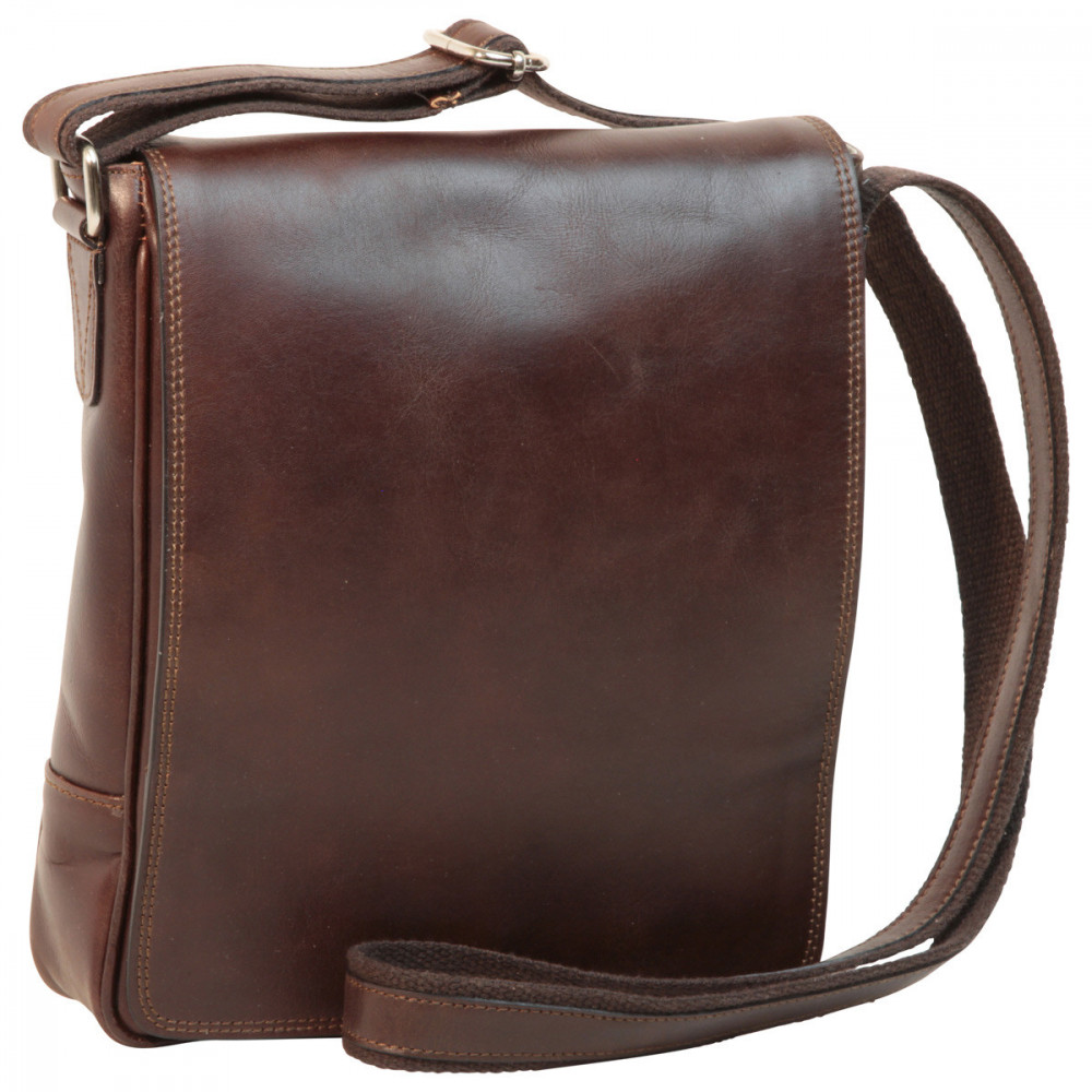 Borsa unisex a tracolla messenger in pelle testa di moro. Italianfashionglam Borsa unisex a tracolla messenger in pelle testa di moro. Italianfashionglam