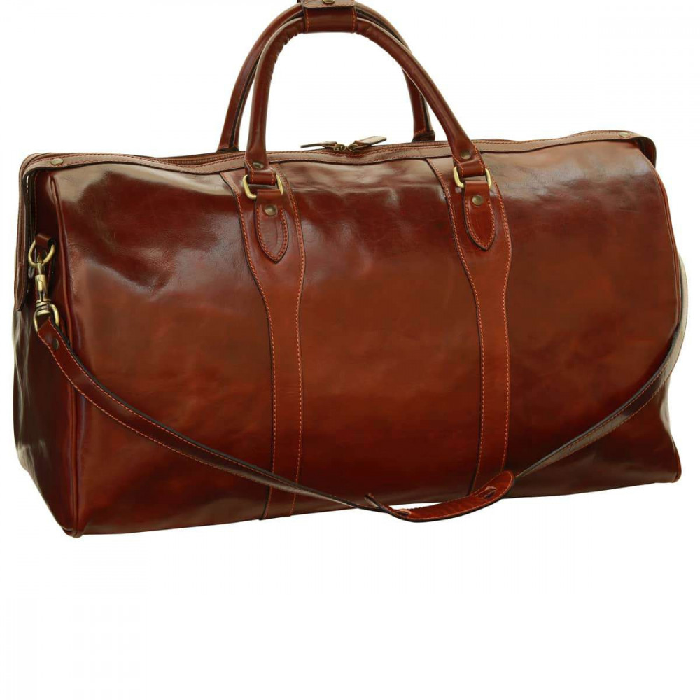 Borsa viaggio marrone in vera pelle di vitello primo fiore. Italianfashionglam Borsa viaggio marrone in vera pelle di vitello primo fiore. Italianfashionglam