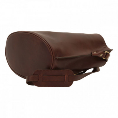 Borsa a tracolla uomo in pelle pieno fiore testa di moro - Italianfashionglam