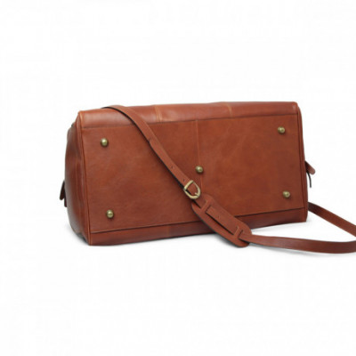 Borsa golf in vera pelle pieno fiore all in one marrone. Italianfashionglam