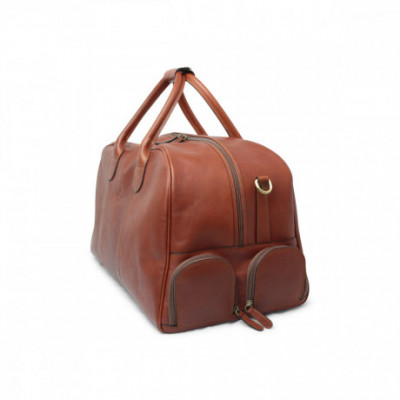 Borsa golf in vera pelle pieno fiore all in one marrone. Italianfashionglam