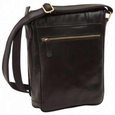 Borsa unisex a tracolla messenger in pelle morbida nera. Italianfashionglam