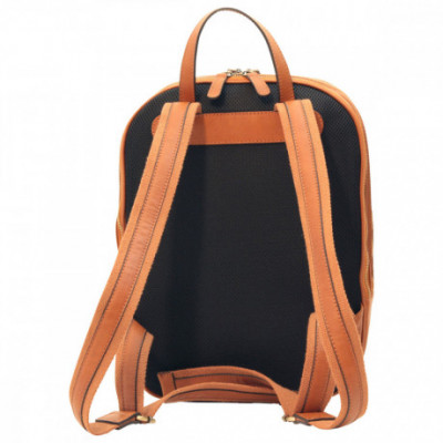 Zaino unisex porta pc pelle di vitello marrone coloniale. Italianfashionglam