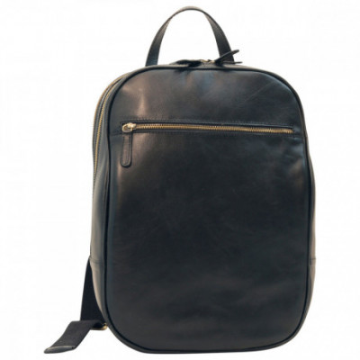 Zaino unisex porta pc in vera pelle scelta di vitello nero. Italianfashionglam