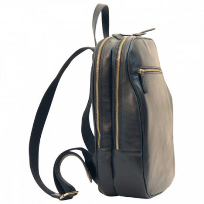 Zaino unisex porta pc in vera pelle scelta di vitello nero. Italianfashionglam