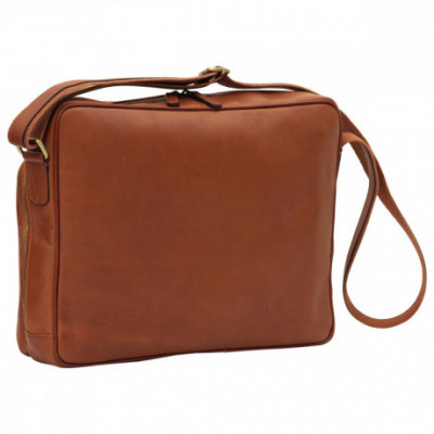 Borsa tracolla messenger unisex in vera pelle coloniale. Italianfashionglam