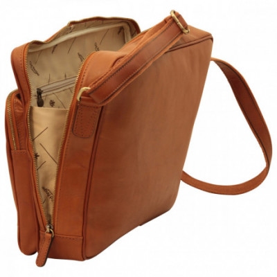 Borsa tracolla messenger unisex in vera pelle coloniale. Italianfashionglam