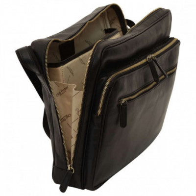 Borsa a tracolla messenger unisex in pelle morbida nera. Italianfashionglam