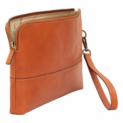 Cartella da documenti in pelle color marrone coloniale. Italianfashionglam