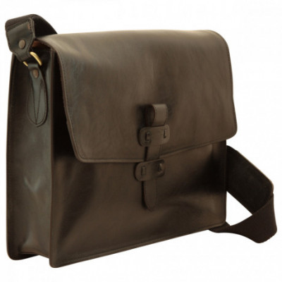 Borsa tracolla messenger da uomo in pelle morbida nero. Italianfashionglam