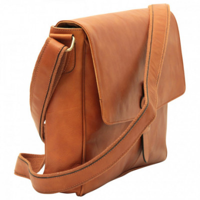 Borsa a tracolla messenger uomo in vera pelle coloniale. Italianfashionglam