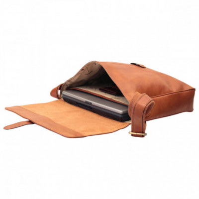 Borsa a tracolla messenger uomo in vera pelle coloniale. Italianfashionglam