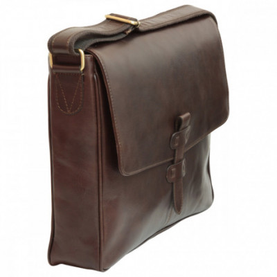 Borsa tracolla messenger da uomo in pelle testa di moro. Italianfashionglam