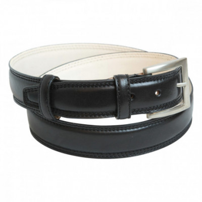 Cintura in pelle - nero
