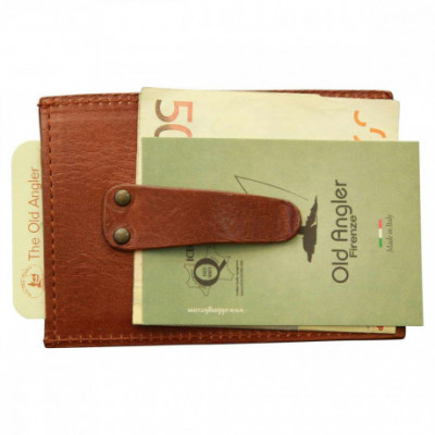 Porta carte di credito in pelle di vitello colore marrone. Italianfashionglam