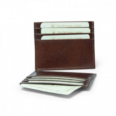 Porta documenti e credit card con RFID in pelle marrone. Italianfashionglam