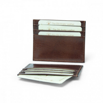 Porta documenti e credit card con RFID in pelle marrone. Italianfashionglam