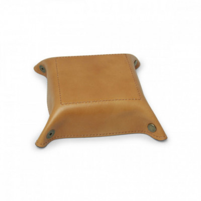Svuotatasche vera pelle Italiana artigianale colore miele. Italianfashionglam