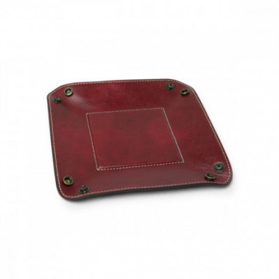 Svuotatasche vera pelle Italiana artigianale color rosso. Italianfashionglam