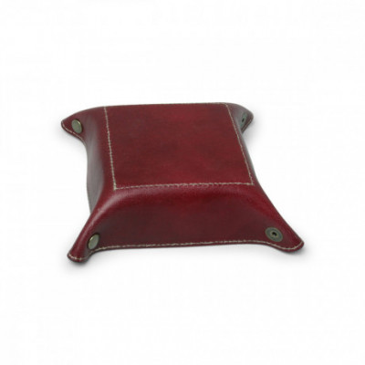 Svuotatasche vera pelle Italiana artigianale color rosso. Italianfashionglam