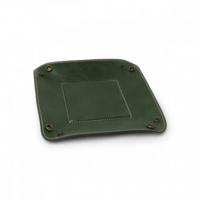 Svuotatasche vera pelle Italiana artigianale color verde. Italianfashionglam