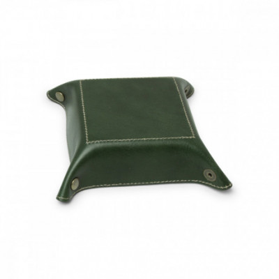 Svuotatasche vera pelle Italiana artigianale color verde. Italianfashionglam