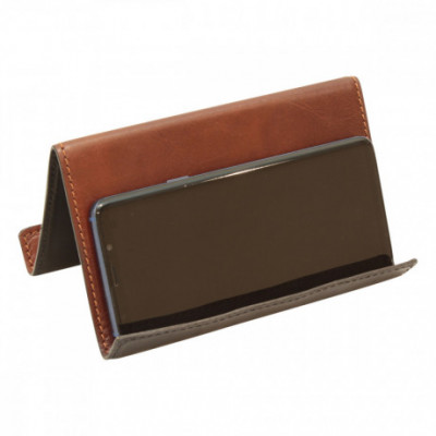 Supporto per tablet ipad e iphone in pelle color marrone. Italianfashionglam