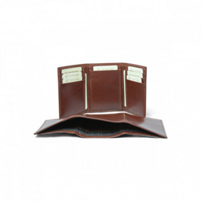 Portafoglio uomo in vera pelle con RFID color marrone. Italianfashionglam